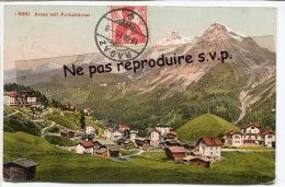 - 5851 - Arosa Mit Furahomer, En 1911, Suisse, Cachet RAGAZ, écrite, BE, épaisse. - Arosa