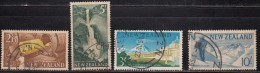 New Zealand 1960, 4 High Values Used, Butter Making, Waterfalls, National Park, Glacier, - Oblitérés