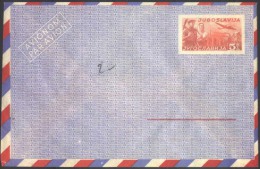 YUGOSLAVIA - JUGOSLAVIA - AIRMAIL LETTER  Mi.LU2 - INDUSTRY - LIGHT RED - 1948 - Postwaardestukken