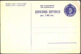 YUGOSLAVIA - JUGOSLAVIA - PC CHILDREN WEEK - CHILD. GAME - Mi. P128  Type 06 - 1947 - Entiers Postaux