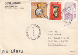 ART ITEMS, SCULPTURE, STAMPS ON COVER, 1978, BRASIL - Briefe U. Dokumente