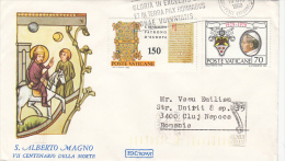 SAINT ALBERTO MAGNO, CARDINAL STAMP, SPECIAL COVER, 1980, VATICAN - Briefe U. Dokumente