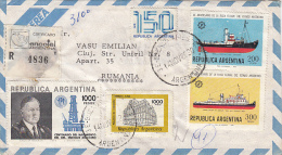 SHIPS, POST PALACE, GENERAL, ENERGY, STAMPS ON COVER, 1980, ARGENTINA - Cartas & Documentos