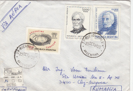 STADIUM, PERSONALITIES, STAMPS ON COVER, 1981, ARGENTINA - Lettres & Documents