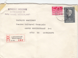 QUEEN JULIANA, STAMPS ON REGISTERED COVER, 1982, NEDERLAND - Storia Postale