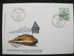 Busta EISENBAHN-MODELLBAUTAGE   LUZERN 1984 - Chemins De Fer