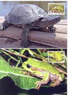 2013, Natural Reserves, Jagorlyk, Reptilies & Amphibies, 5 Maxicards, Mint/** - Frösche