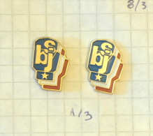 Boxing Federation Of Yugoslavia - Lot Of 2 Pins (gold & Silver Color) - Boxen
