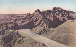 South Dakota Wall Going Up To The Pinnacles Badlands National Monument Albertype - Altri & Non Classificati