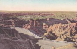 South Dakota Wall Down From The Pinnacles Badlands National Monument Albertype - Andere & Zonder Classificatie