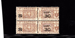 ITALIA REGNO 1923 COPPIA PACCHI POSTALI SOPRASTAMPATO CENT. 30 SU 5 NUOVI MNH** - Postal Parcels