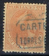 Sello 15 Cts Alfonso XII 1882, Carteria Oficial I TORRES De BERRELLEN (Zaragoza) Num 210 º - Used Stamps