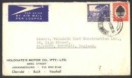 SOUTH AFRICA - AIRMAIL  - JOHANNESBURG To ENGLAND - 1950 - Luchtpost