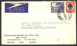 SOUTH AFRICA - AIRMAIL  - JOHANNESBURG To ENGLAND - 1950 - Poste Aérienne