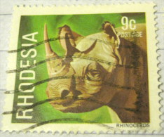 Rhodesia 1978 Rhinoceros 9c - Used - Rhodésie (1964-1980)