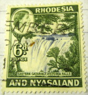 Rhodesia And Nyasaland 1959 Eastern Cataract Victoria Falls 6d - Used - Rhodesië & Nyasaland (1954-1963)