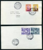 TURKEY 1957 FDC - Two Different From 1957 (Not Cover, On Paper) See Description - Briefe U. Dokumente