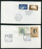 TURKEY 1957-1958 FDC - Two Different From 1957 And 1958 (Not Cover, On Paper) See Description - Storia Postale