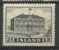 Islande 1952 N° 238  Neuf * MVLH Parlement Cote 200 Euros - Nuevos