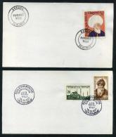 TURKEY 1957 FDC - Two Different From 1957 (Not Cover, On Paper) See Description - Briefe U. Dokumente