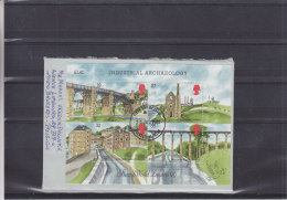 Archéologie - Ponts - Caneaux - Grande Bretagne - Lettre De 1989 - Bloc Exposition Londres 1990 - Storia Postale