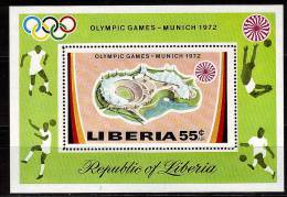 LIBERIA    BF 59  * *  Jo   1972    Football  Soccer Fussball Stade - Unused Stamps