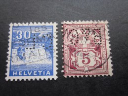 Timbres Suisse Helvetia Perfurado Perforé Perforés Perfin Perfins >> Stamp Perforated PERFORE  > Trés Bien - Perforadas