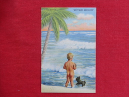 - Florida Child With His Dog  Southern Exposure Not Mailed  --  Ref  1045 - Daytona