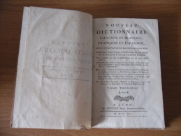 Settecentina Dizionario Antico Francese Spagnolo Francois Et Espagnol A-k. - Dictionnaires