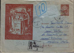 Romania-Postal Stationery Cover Circulated In 1960-Nuclear Reactor - Atomo