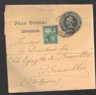 ARGENTINE 1902 EP Journal Avec Affr. Complémentaire Pour La Belgique - Postal Stationery