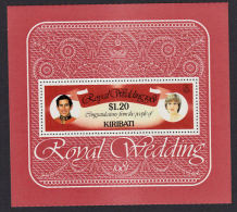 A0266 KIRIBATI 1981, SG MS155, R1,50 Royal Wedding Prince Charles Lady Diana MNH - Kiribati (1979-...)