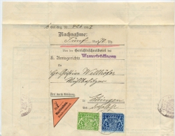 Nachnahme, Des K. Amtsgerichts Wassertrüdingen, 21. Juli. 1917 - Ansbach