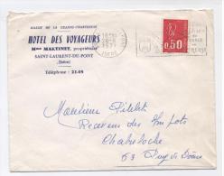 Lettre 1971-LA GRANDE CHARTREUSE --HOTEL -AB3 - Storia Postale