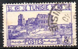 TUNISIA 1926 Ampitheatre, El Djem - 3f. - Violet   FU - Gebruikt