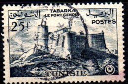 TUNISIA 1956 Genoese Fort, Tabarka -  25f. - Blue    FU - Usati