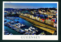 GUERNSEY - QEII Marina And St Peter Port Postcard Used To The UK As Scans - Guernsey