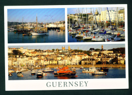 GUERNSEY - Marina Views And St Peter Port Postcard Used To The UK As Scans - Guernsey