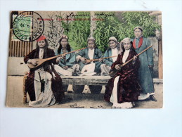 Carte Postale Ancienne : TURKMENISTAN : TCHARDJOUI , Sartes Musicians , With Stamp - Turkménistan