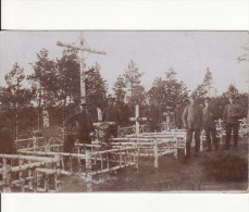 Carte Postale Photo Militaire Allemand Cimetière Militaire-FRIEDHOF-Argonne ?- Meuse Ou Ardennes ? A SITUER ALOCALISER - Soldatenfriedhöfen