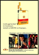 Reklame Werbeanzeige 1968 ,  Krone Zigaretten  -  Vergnügen Und Ein Vollkommener Genuß - Otros & Sin Clasificación