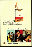 Reklame Werbeanzeige 1968 ,  Krone Zigaretten  -  Freude Und Ein Vollkommener Genuß - Andere & Zonder Classificatie