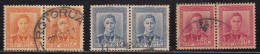 New Zealand Used,  1938 -1944-1947-1952, Definitve, King George VI Series 3 Pairs, - Collezioni & Lotti