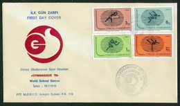 Türkiye 1978 "GYMNASIADE 78" World School Games Mi 2453-2456 FDC - FDC