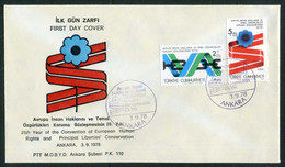 Turkey 1978 European Human Rights Mi 2463-2464 FDC - FDC