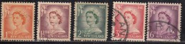 New Zealand Used 1955, 5v QE II Series, - Used Stamps