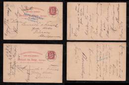 Norway Norwegen 1894 2 Postal Stationery BERGEN To Germany - Brieven En Documenten