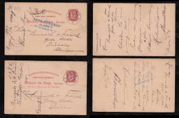 Norway Norwegen 1894 2 Postal Stationery BERGEN To Germany - Briefe U. Dokumente