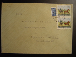 ALLEMAGNE FEDERALE BUND 1952 BADEN - BADEN SINZHEIM BÜHL NOTOPFER  PAIRE PAAR CHEVAL HORSE PFERD - Covers & Documents