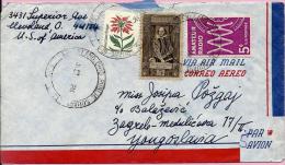 Letter / Cover, Air Mail, Cleveland Oh - Zagreb (Yugoslavia), 1965., United States - 3c. 1961-... Lettres